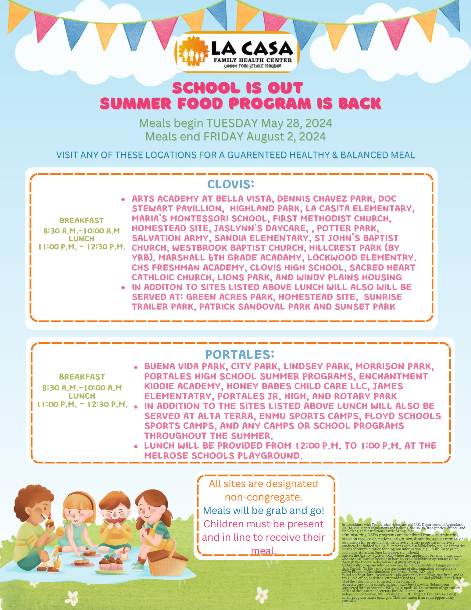 La Casa Summer Food Program 2024